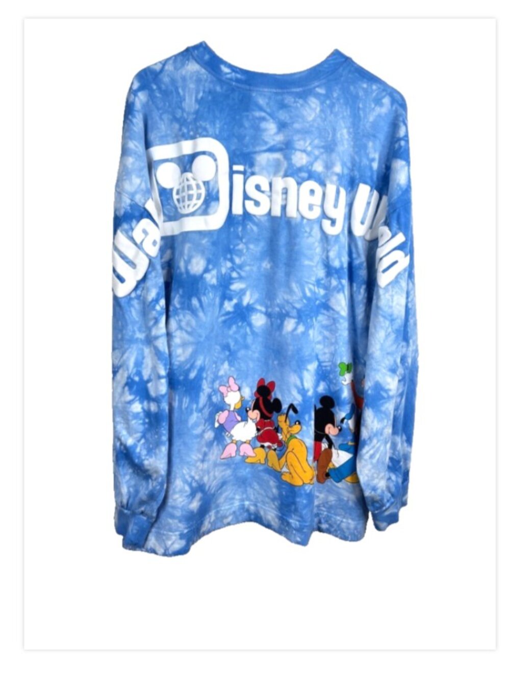 Disney Parks Mickey & Friends Blue Tie-Dye Long Sleeve Spirit Jersey Adult XXL